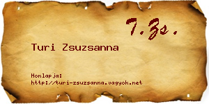 Turi Zsuzsanna névjegykártya